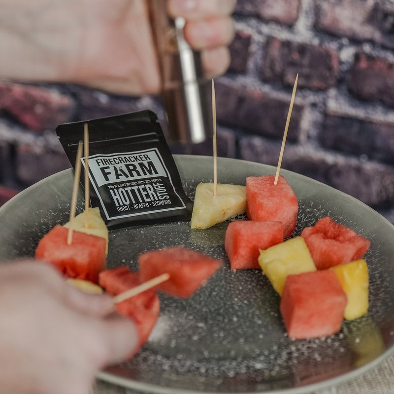 Spicy Fruit Hack – Pineapple & Watermelon with Hot Salt - Recipe and photo: Dan Horgan Firecracker Farm Recipe Image